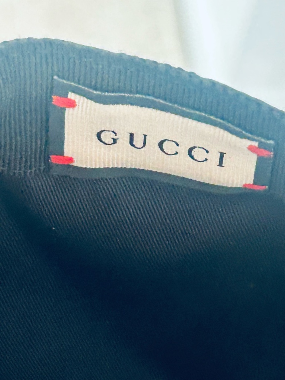 GucciGG Black Canvas Web Accent Baseball Cap with leather trim L Unisex - Picture 3 of 15